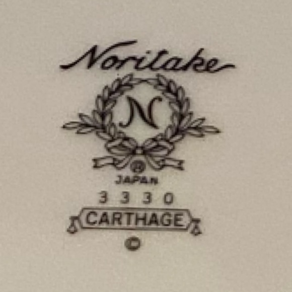 Noritake Carthage 3330 set of 2 China Tea Cups Pink Floral Pattern Platinum Trim - Picture 9 of 9